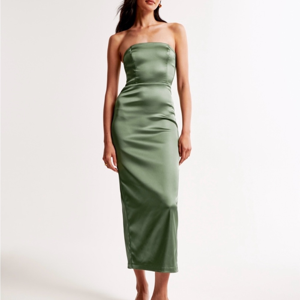 Abercrombie & Fitch Strapless Satin Dress
